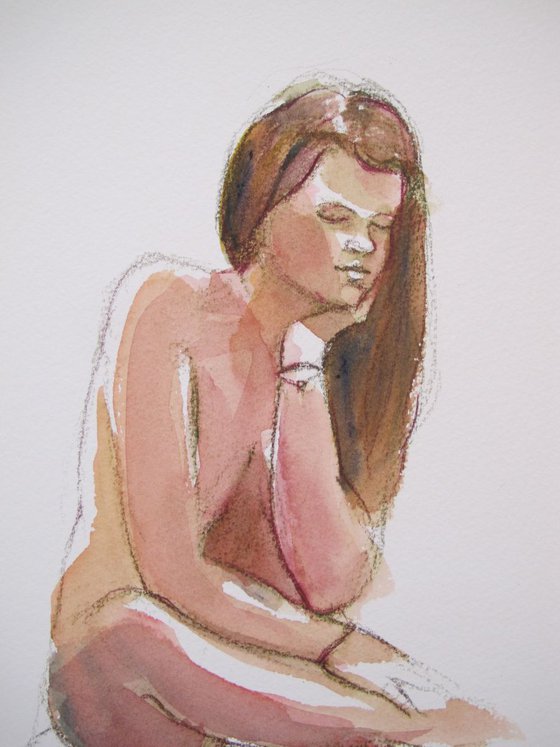 Seated female nude