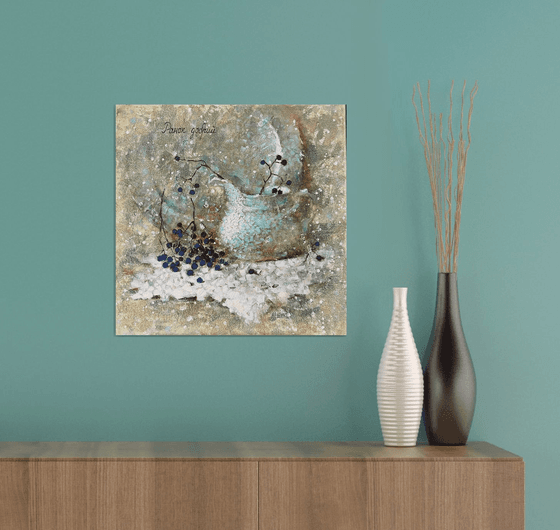 White cup winter berries