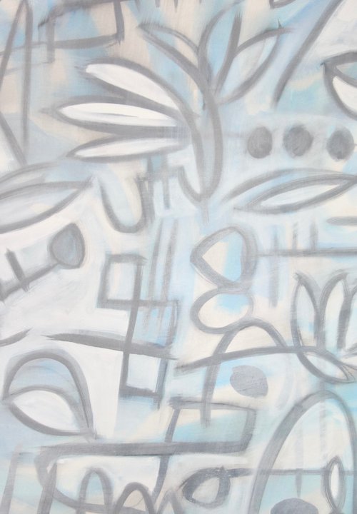 Soft Blue and White by Michelle Louis