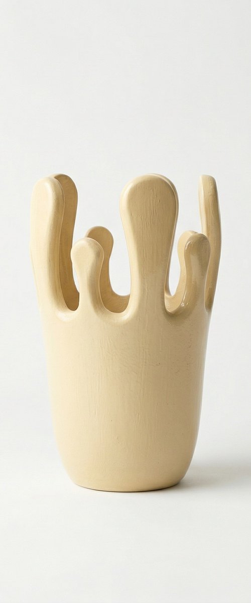 Crown Vase Butter Yellow by Shadia Sabagh