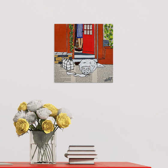 Cat Capers Milko 30cm x 30cm