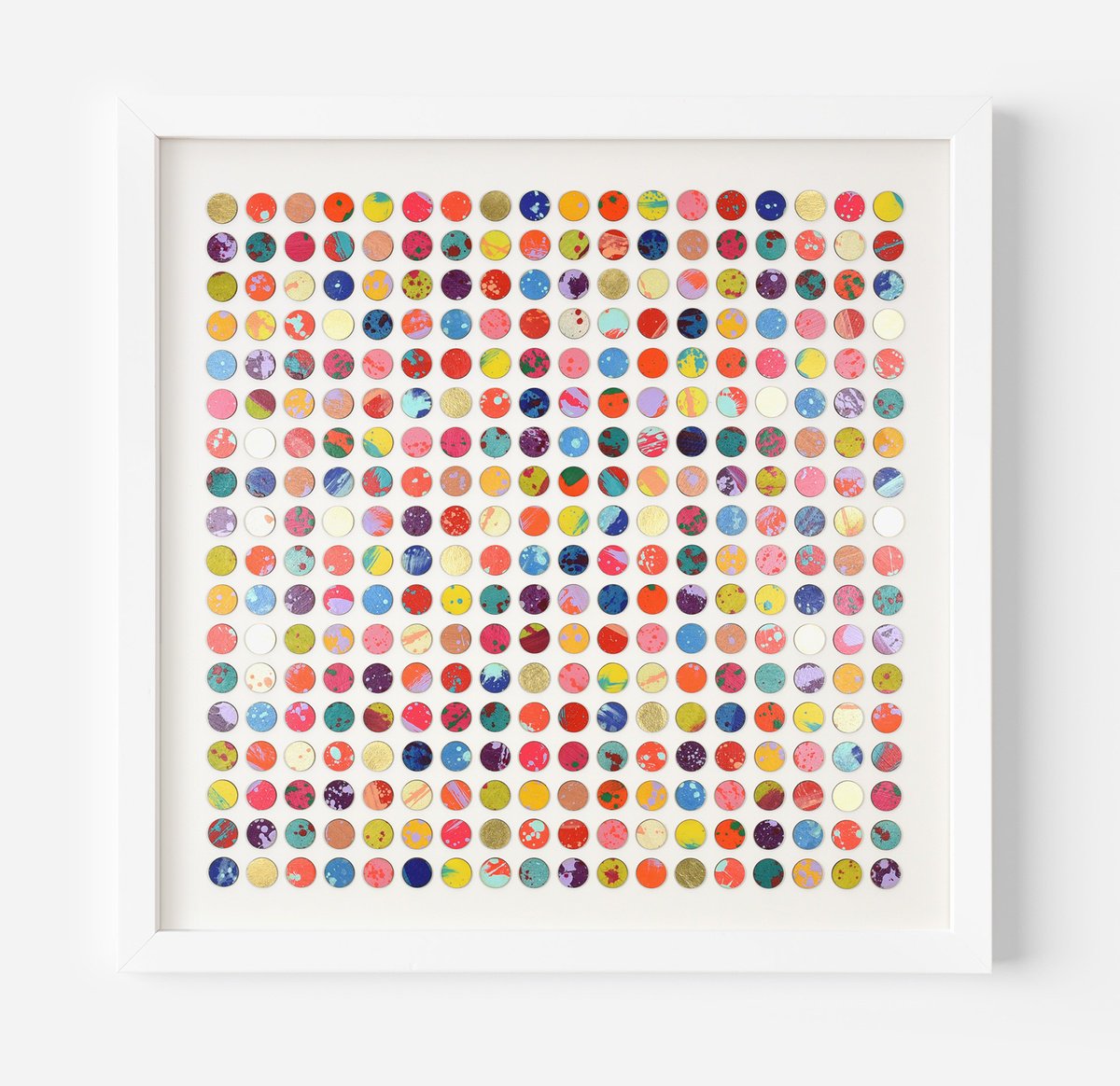 Geometric Abstract Acrylic Painting By Amelia Coward, 31 X 31, Splash, Original Artwork