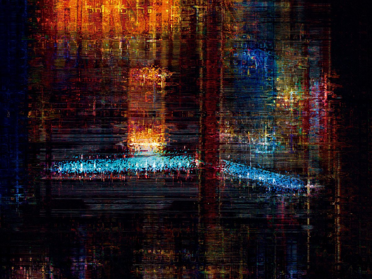 Abstract Cityscapes Print By Javier Diaz, 79 X 60, Estructuras Lumi?nicas 23/Xl Large Original Artwork, Original Artwork