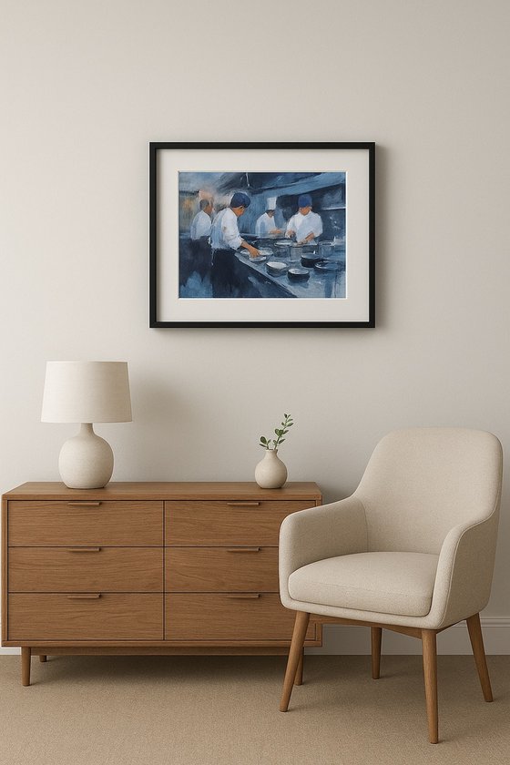 Chefs at work in the kitchen