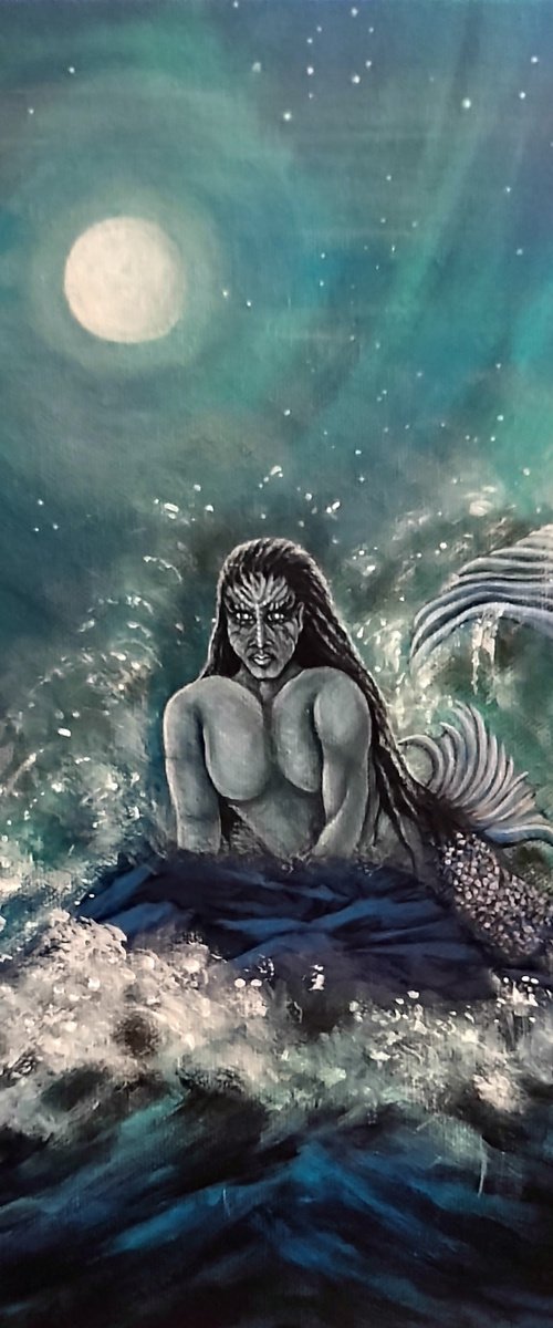 The Merman. Original acrylic painting by Zoe Adams. by Zoe Adams