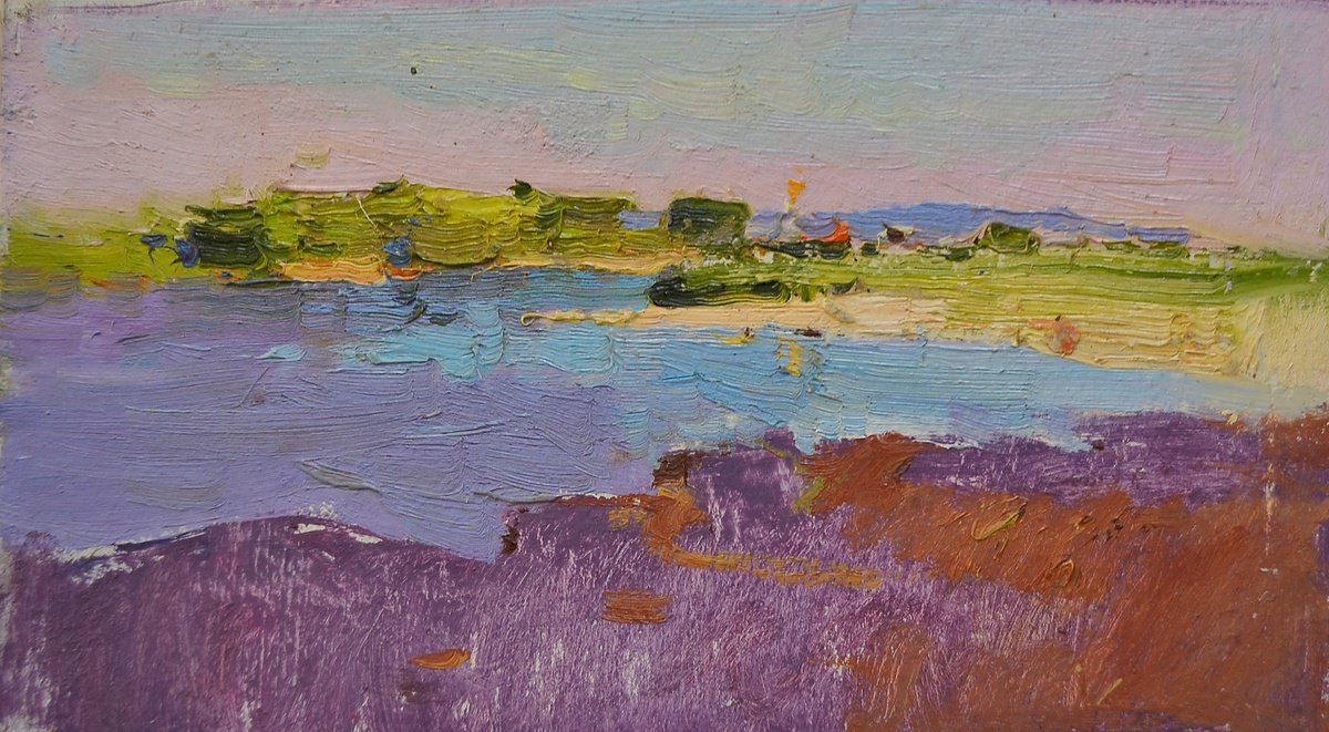 Alexander Shandor | Original  Oil Painting | By The River | 33 X 20Cm | Artwork For Sale On Artfinder