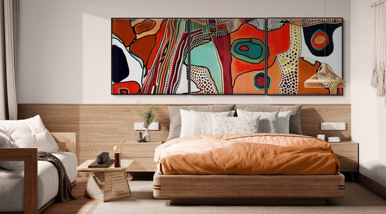 TRiptych Geometric abstraction #56