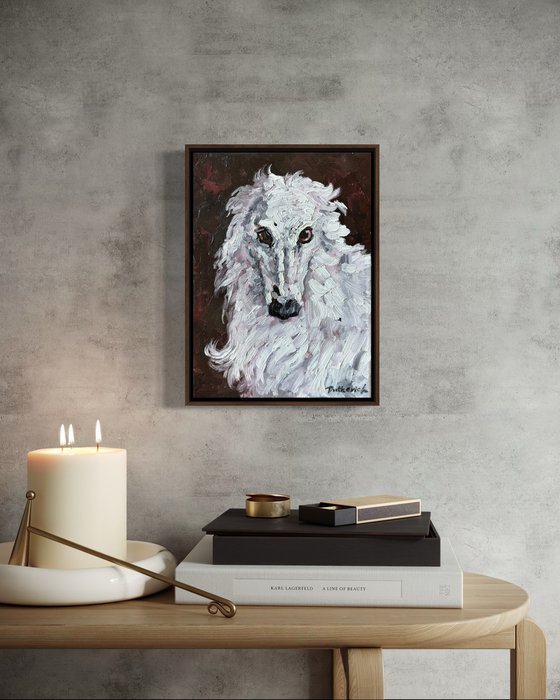 White greyhound
