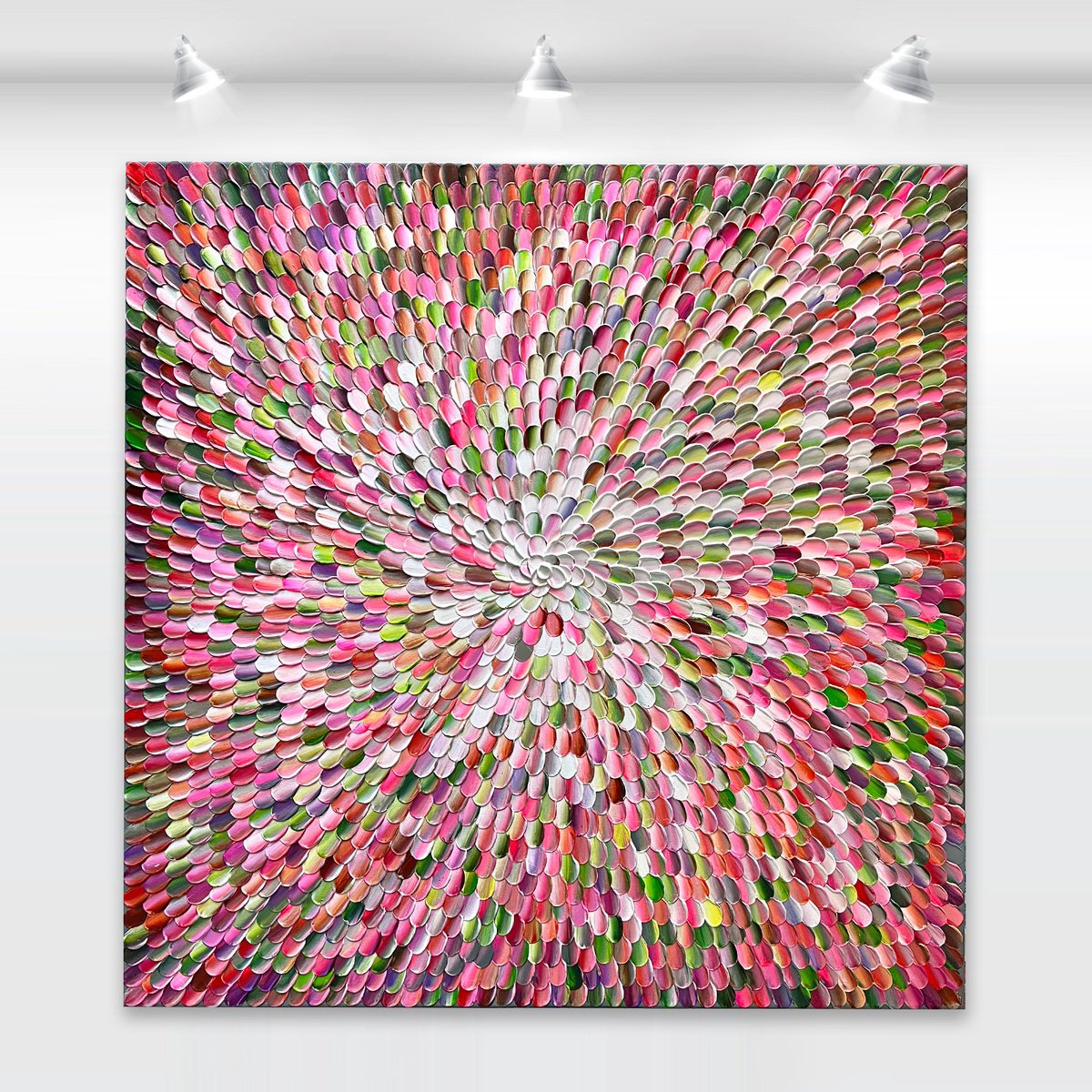 Organic Abstract Acrylic Painting By Tatiana Georgieva, 39 X 39", Agathe Xi, Original Artwork