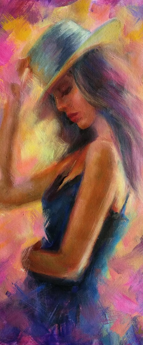 Dancing on the rainbow Acrylic Expressionism by Anastasia Art Line