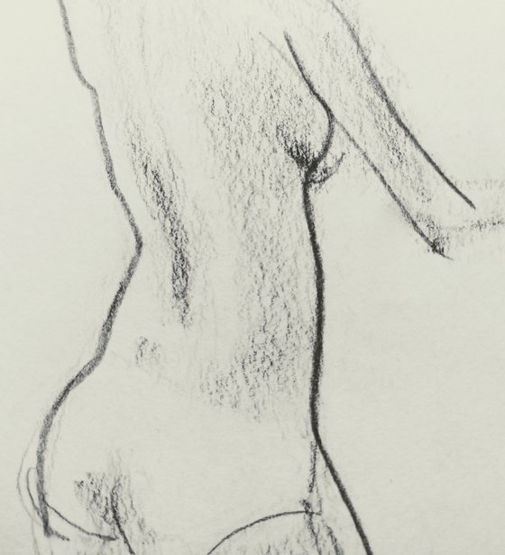 Erotic portrait #2. Original pencil drawing