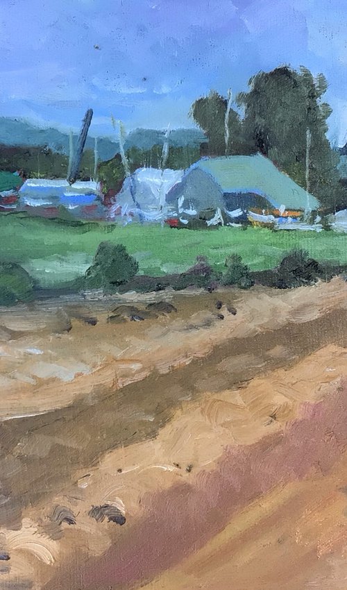 After the harvest, Faversham by Julian Lovegrove Art