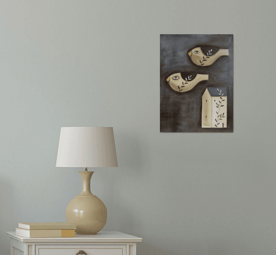 The birds and the house