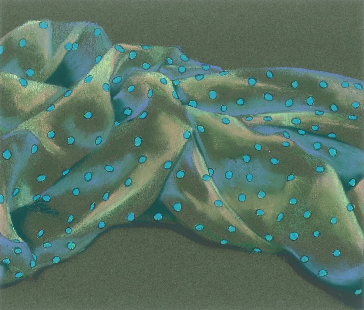 Organic Pastel Drawing , Kerchief Three By Kristine Facchetti, 12 X 10, Artwork For Sale On Artfinder