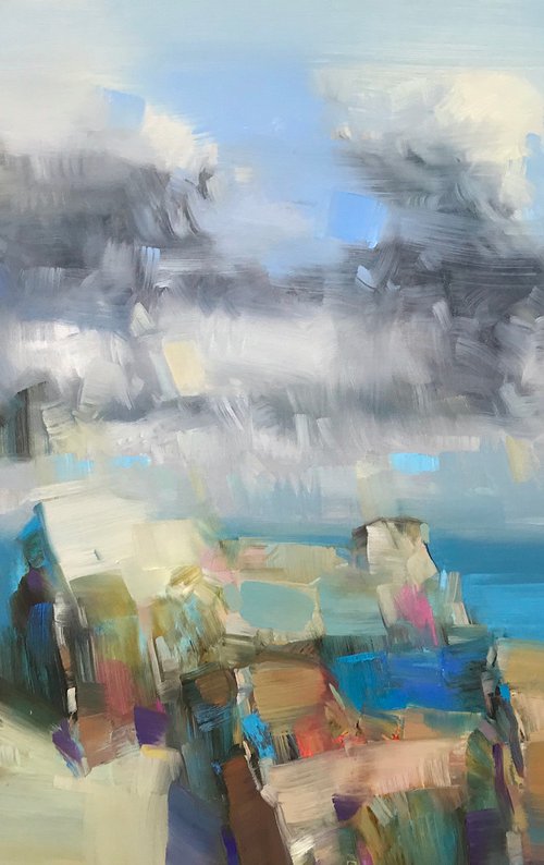 Big Sur, Seascape Original oil painting, Handmade artwork, One of a kind by Vahe Yeremyan
