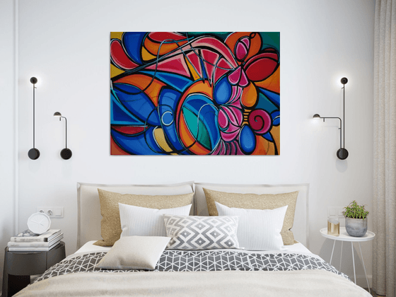 Colorful abstraction(80x110cm, oil/canvas)