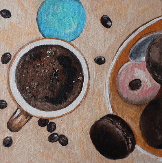 Coffee Painting Macaroons