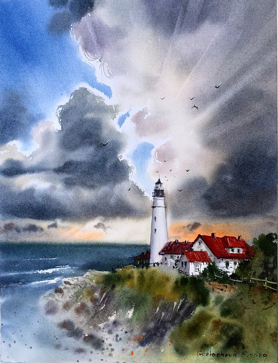 Lighthouse and Clouds #3