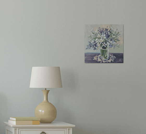 Still-life with flowers "White bouquet"