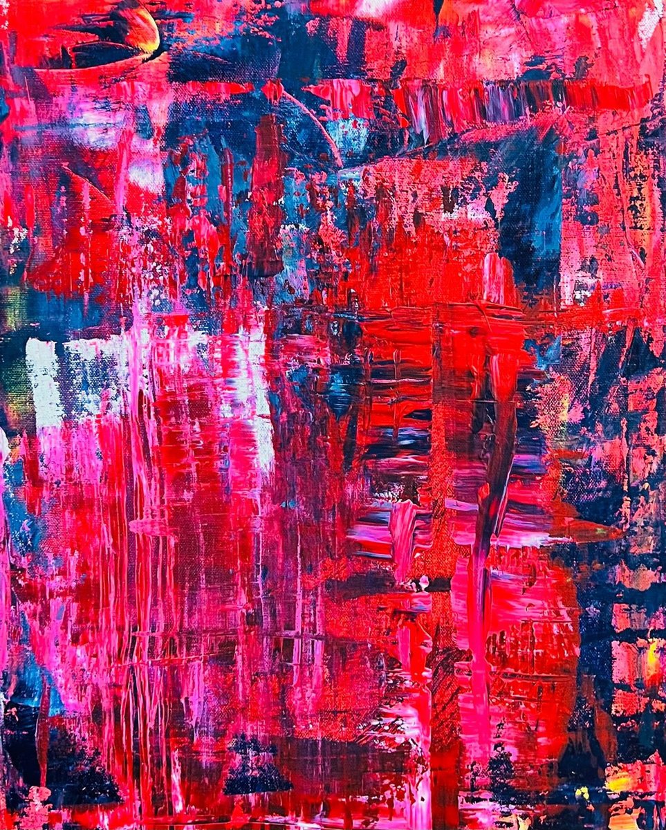  Pink & Blue By Shabs Beigh, 16 X 20, Artwork For Sale On Artfinder
