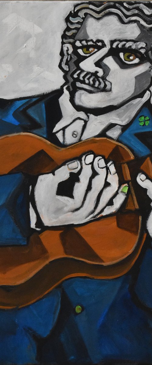 guitarist with shamrock by Nagui