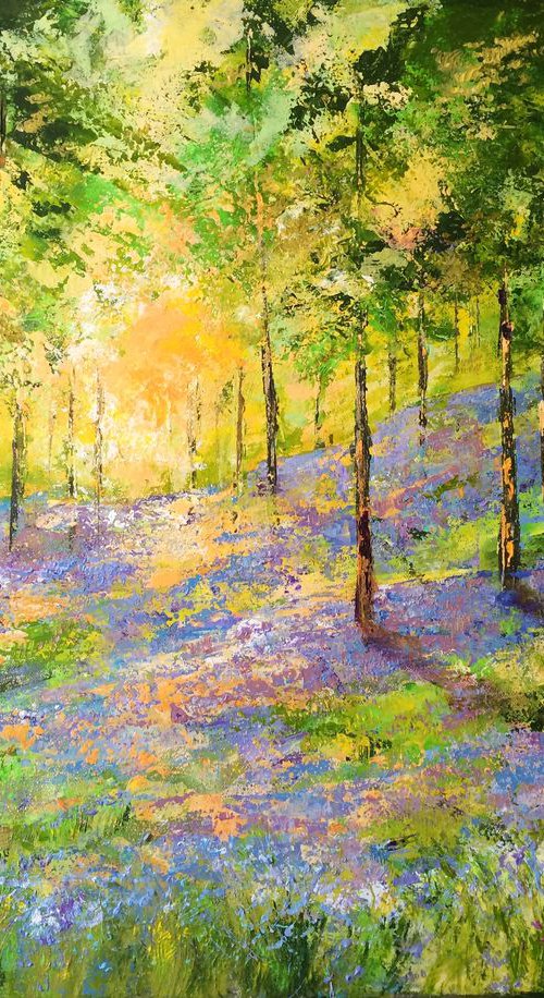 Into Blue- landscape painting by Colette Baumback