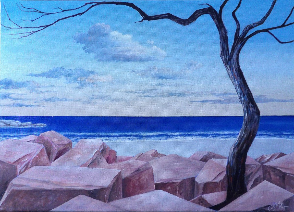 Surrealistic Oil Painting , Marina Di Pisa By Cecco Mariniello, 28 X 20, Artwork For Sale On Artfinder