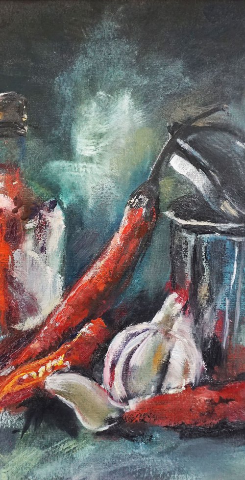 Pepper Still Life by Dora Stork