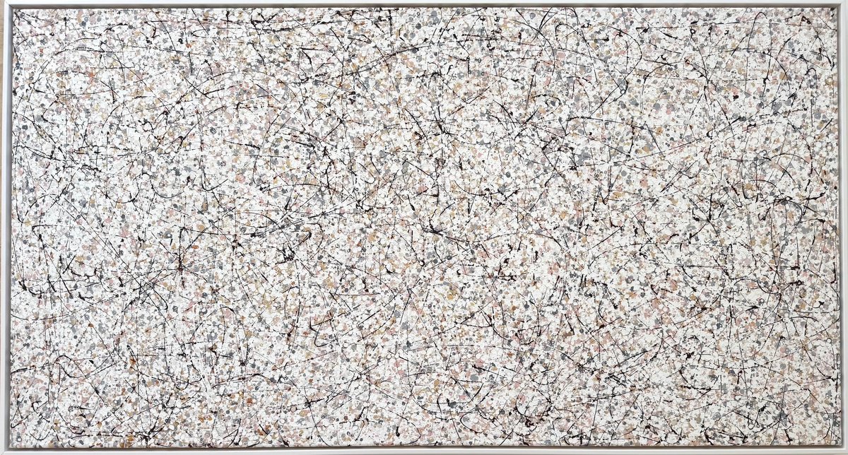 Abstract Acrylic Painting By Vahe Yeremyan, 70 X 38", Sphere Definition 12, Original Artwork