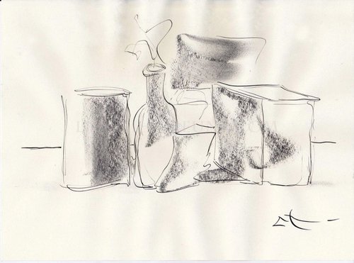 Still life sketching by Lionel Le Jeune