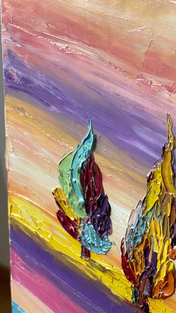 Colorful trees 50x60 cm