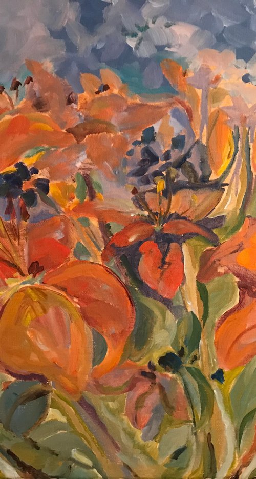 Orange Lilies by Annette Wolters