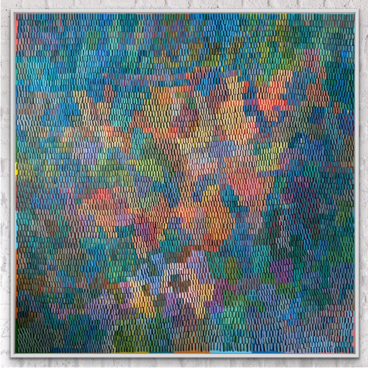 Expressive Abstract Acrylic Painting By Ketki Fadnis, 72 X 72", Vibrant Harmony, Original Artwork