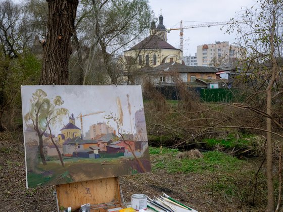 City in autumn