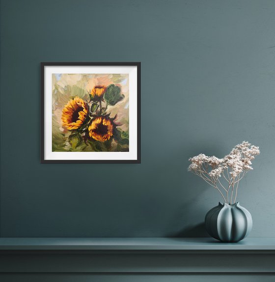 Sunflowers in the garden Painting