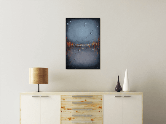 In The Moonlight - Textured Modern Abstract art