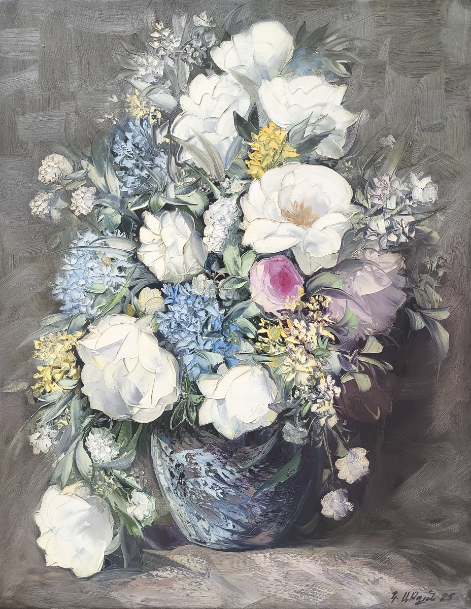 Elegance In Bloom By Kamo Atoyan, 31 X 39, Artwork For Sale On Artfinder