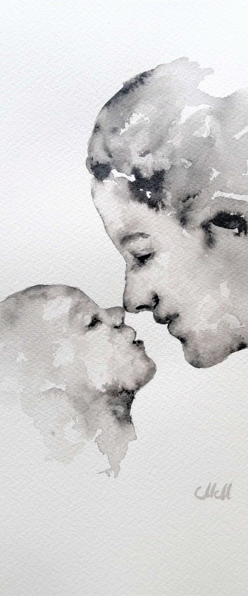 Maternal love VI by Mateja Marinko