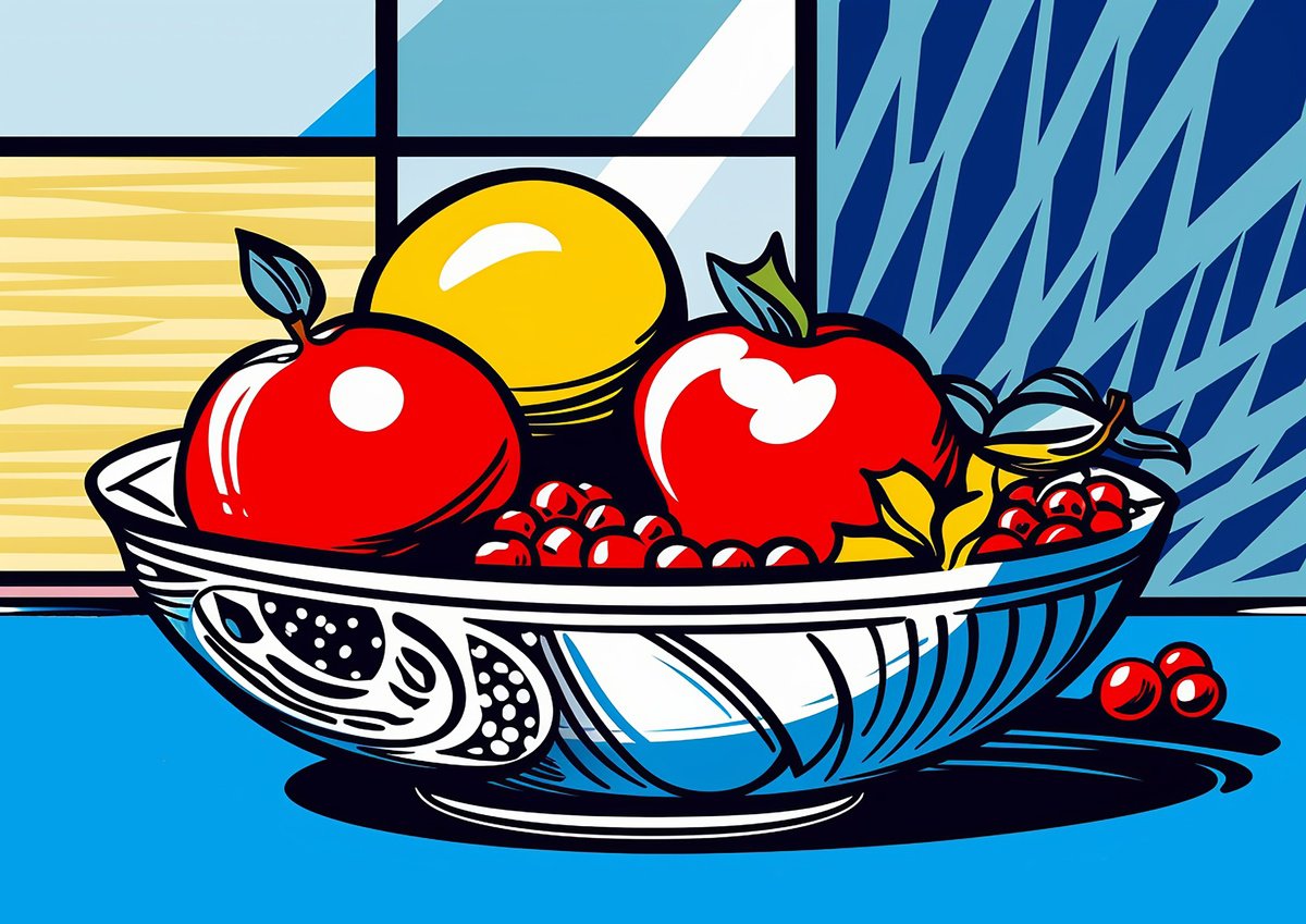 A bowl of fruit by Kosta Morr