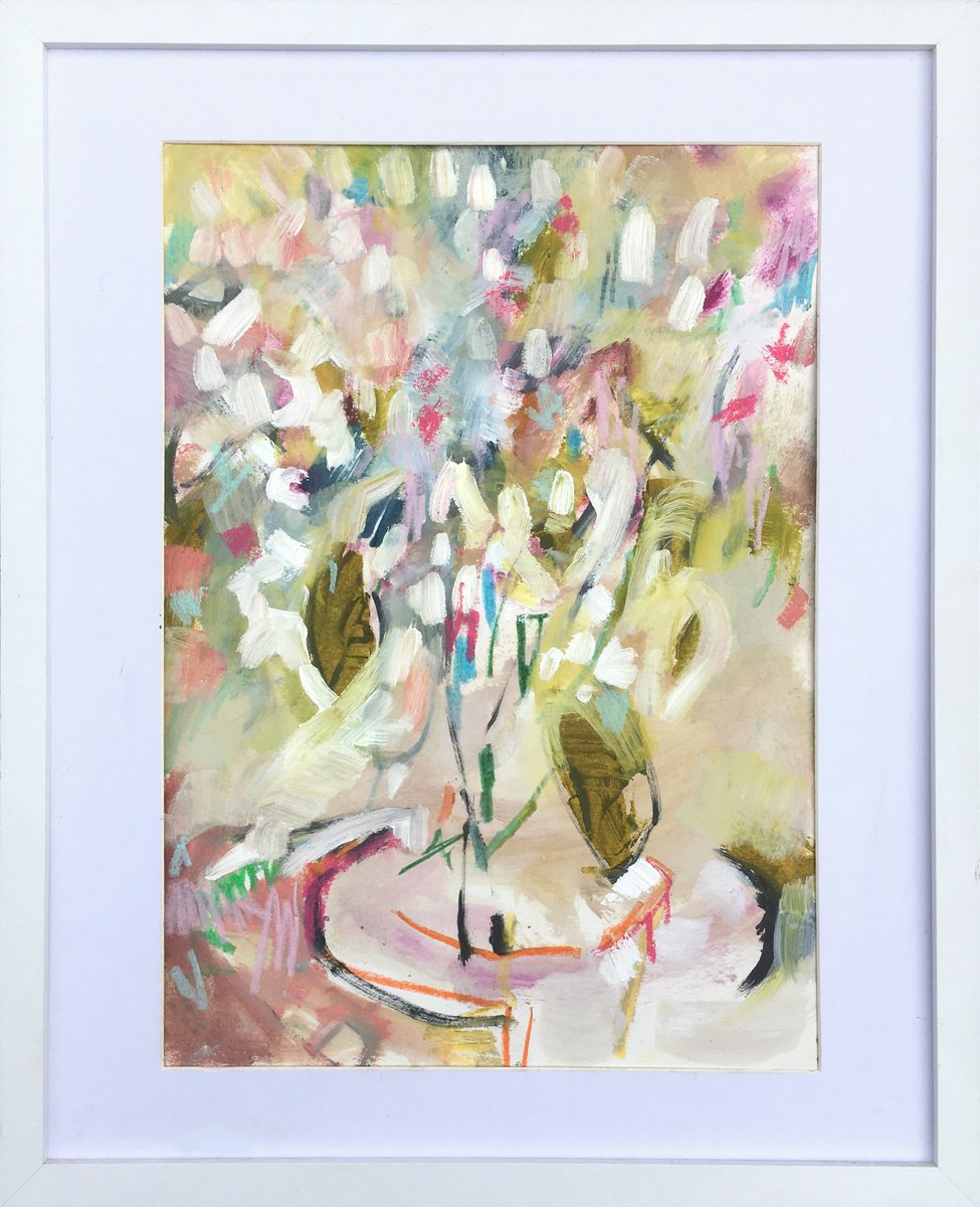 Expressive Botanical Oil Painting By Guy Pickford, 17 X 21, Through Different Eyes, Original Artwork