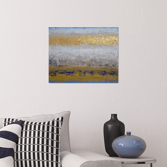 Abstract landscape Gold clouds 2