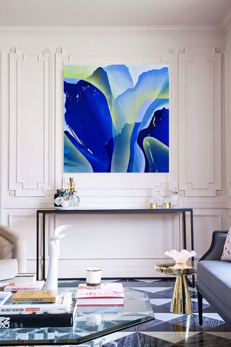 Impressionistic Abstract Acrylic Painting By Danijela Dan, 31 X 31, Transcended Boundaries - Flower, Original Artwork