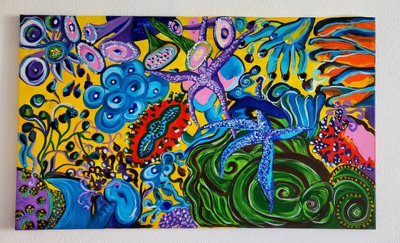 Surreal dreams  inspired by  nature for interior design 102x 61 x 2 cm.