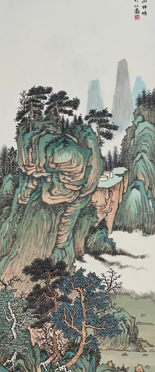 Mountain Landscape in Spring by Yixin Yuan