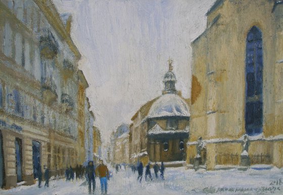 Winter Galician street
