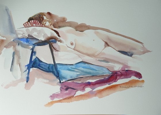 Reclining female nude