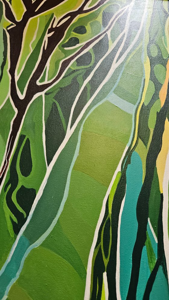 Magic Greenery #4 green painting