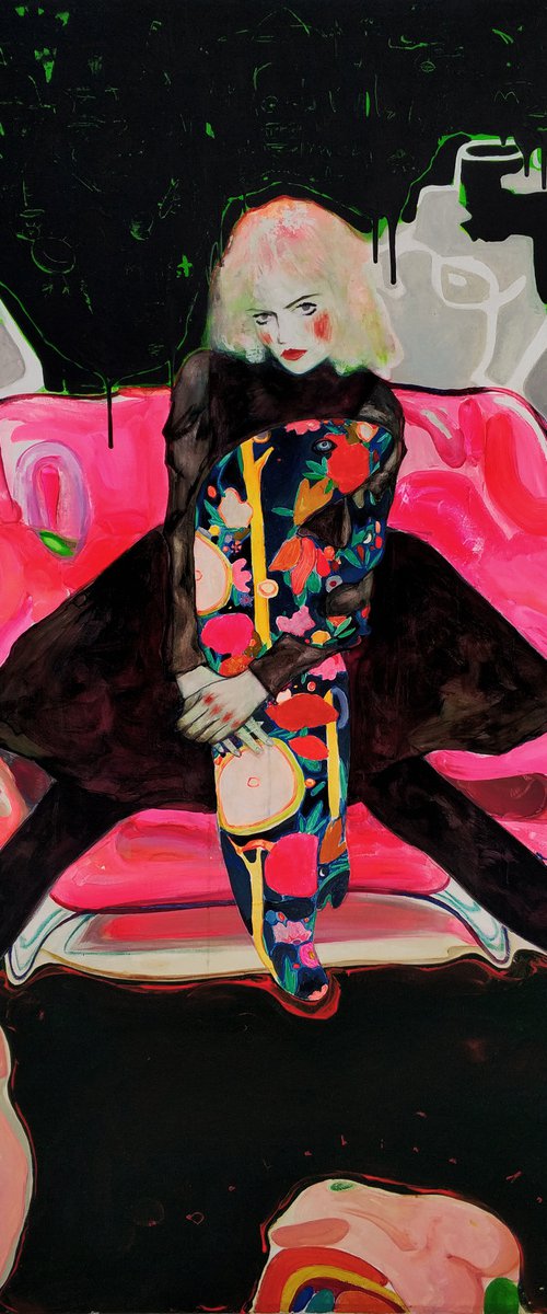 "Axolotl" Painting by Anastasia Balabina by ANASTASIA BALABINA