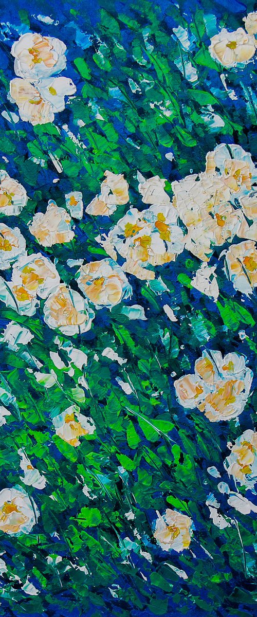 Flowers wall painting by ARTIST GURDISH  PANNU