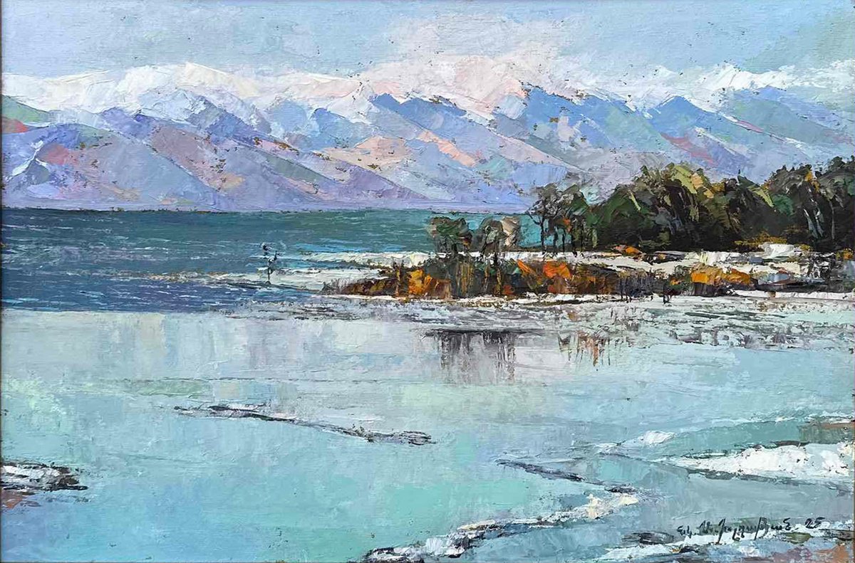 Melting Of Lake Sevan By Aramayis Khlghatyan, 24 X 16, Artwork For Sale On Artfinder